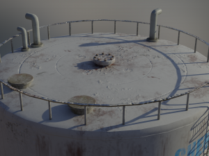industrial large petroleum storage tank 3D Модель