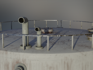 industrial large petroleum storage tank 3D Модель