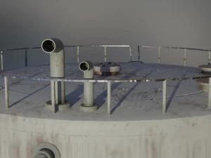 industrial large petroleum storage tank 3D Model