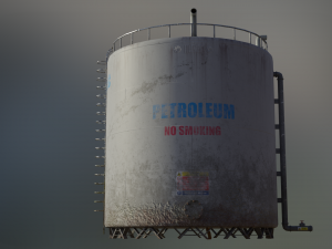 industrial large petroleum storage tank 3D Модель