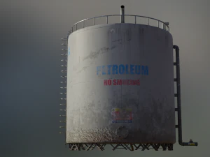 industrial large petroleum storage tank 3D Model