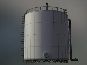 industrial large petroleum storage tank 3D Model
