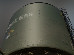 industrial large propane gas storage tank 3D Модель