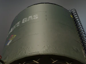 industrial large propane gas storage tank 3D Model
