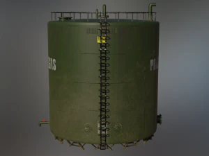 industrial large propane gas storage tank 3D Model