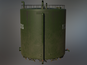 industrial large propane gas storage tank 3D Модель