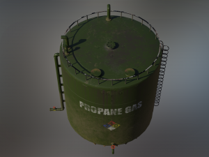 industrial large propane gas storage tank 3D Модель