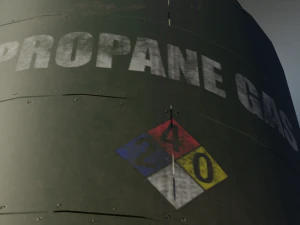 industrial large propane gas storage tank 3D Model