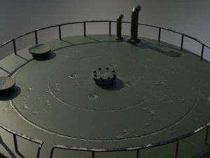 industrial large propane gas storage tank 3D Model