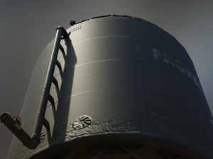industrial large propane gas storage tank 3D Модель