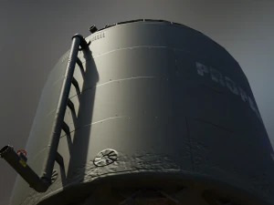 industrial large propane gas storage tank 3D Model