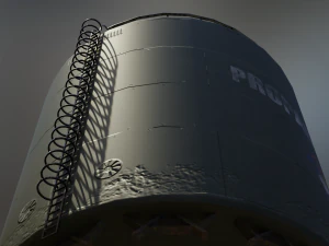 industrial large propane gas storage tank 3D Model