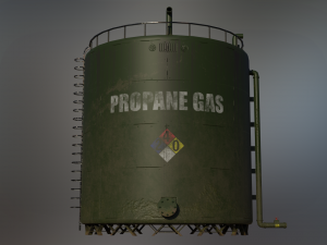 industrial large propane gas storage tank 3D Модель