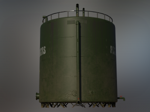 industrial large propane gas storage tank 3D Модель