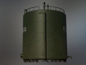 industrial large propane gas storage tank 3D Model