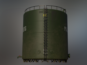 industrial large propane gas storage tank 3D Модель
