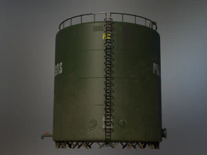 industrial large propane gas storage tank 3D Model
