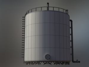 industrial large propane gas storage tank 3D Модель
