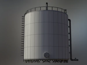 industrial large propane gas storage tank 3D Model