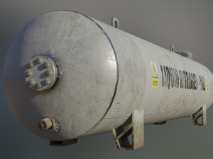 industrial liquid nitrogen storage tank 3D Модель
