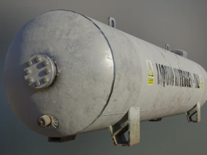 industrial liquid nitrogen storage tank 3D Model