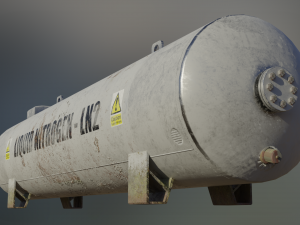 industrial liquid nitrogen storage tank 3D Модель