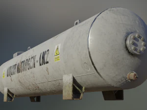 industrial liquid nitrogen storage tank 3D Model