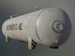 industrial liquid nitrogen storage tank 3D Модель