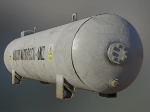 industrial liquid nitrogen storage tank 3D Model