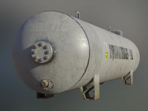 industrial liquid nitrogen storage tank 3D Model