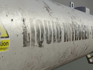 industrial liquid nitrogen storage tank 3D Model