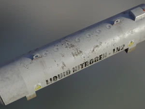 industrial liquid nitrogen storage tank 3D Model