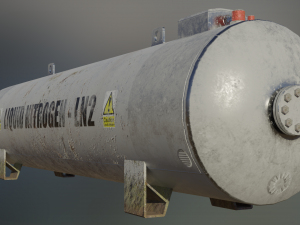 industrial liquid nitrogen storage tank 3D Модель