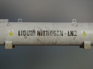industrial liquid nitrogen storage tank 3D Model