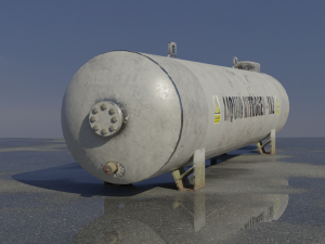 industrial liquid nitrogen storage tank 3D Модель
