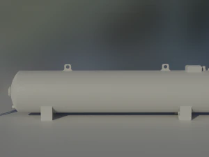 industrial liquid nitrogen storage tank 3D Model