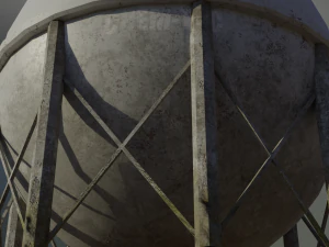 industrial liquid oxygen spherical storage tank 3D Model