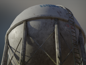 industrial liquid oxygen spherical storage tank Modelo 3D