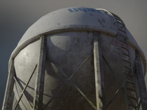 industrial liquid oxygen spherical storage tank 3D Model