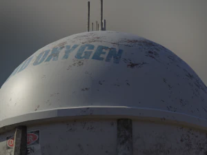 industrial liquid oxygen spherical storage tank 3D Model