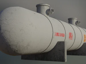 industrial liquid oxygen storage tank 3D Model