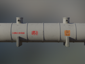 industrial liquid oxygen storage tank Model 3D
