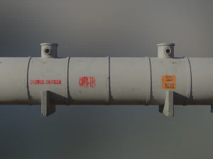 industrial liquid oxygen storage tank 3D Model