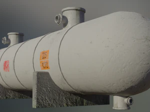 industrial liquid oxygen storage tank 3D Model