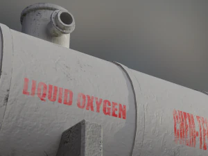 industrial liquid oxygen storage tank 3D Model