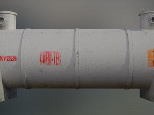 industrial liquid oxygen storage tank Model 3D