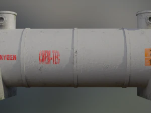 industrial liquid oxygen storage tank 3D Model