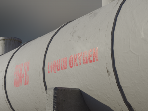 industrial liquid oxygen storage tank Model 3D