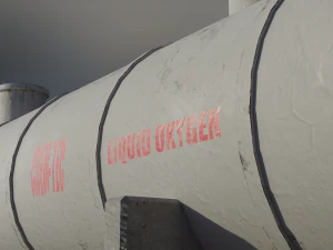 industrial liquid oxygen storage tank 3D Model