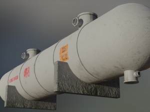industrial liquid oxygen storage tank Model 3D